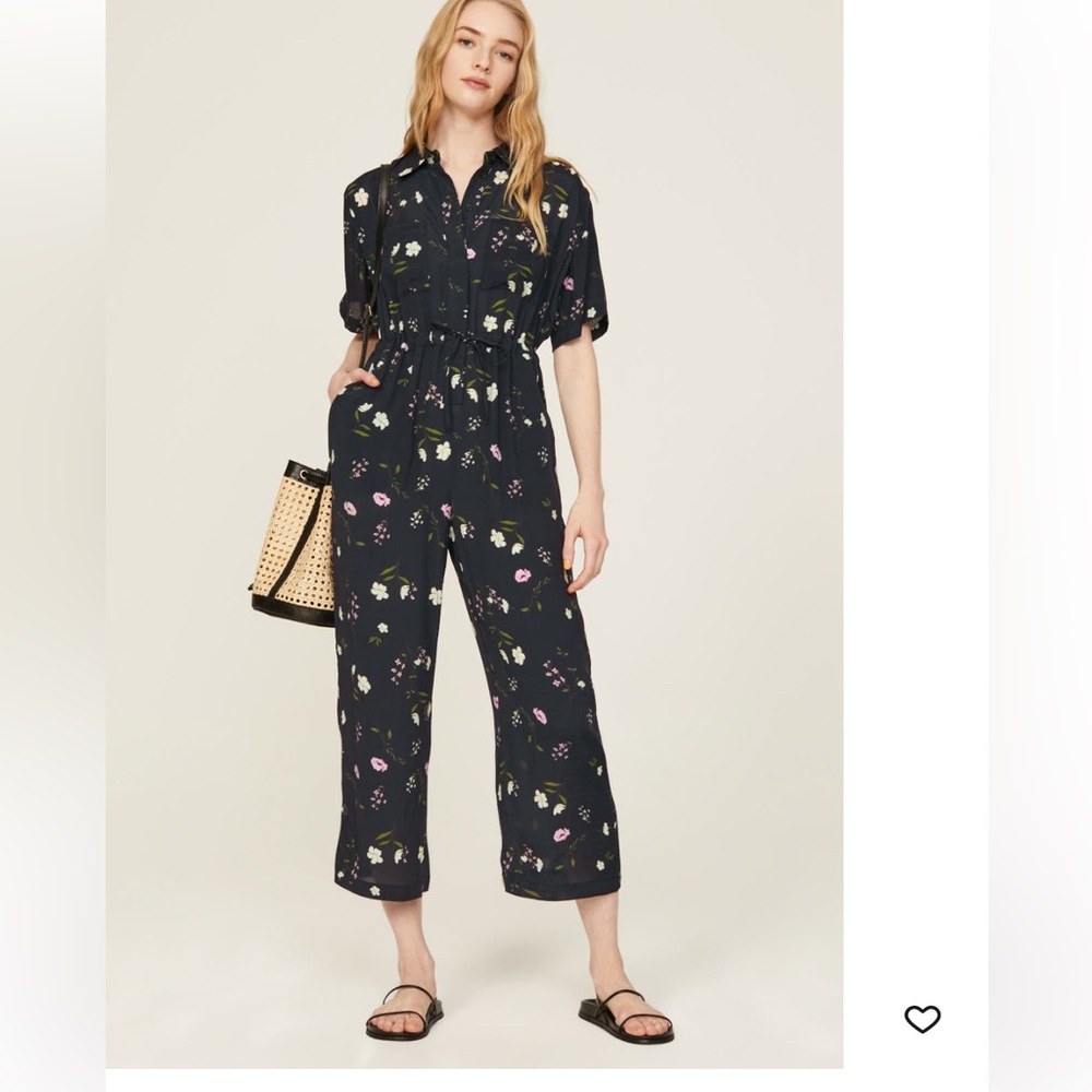 Thakoon Navy Floral Jumpsuit